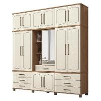 Guarda Roupa Casal Londres Capelinha 13.7 13 Portas 7 Gavetas Jatobá-areia Com Espelho - Santos Andirá Jatobá-areia - 1