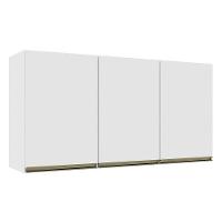 Armário Aéreo Dinamarca 120cm 3 Portas Branco - Indékes Branco - 1