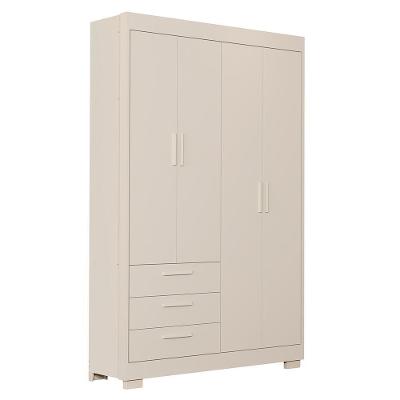 Guarda Roupa Infantil Zaki 4 Portas 3 Gavetas Areia Fosco MDF