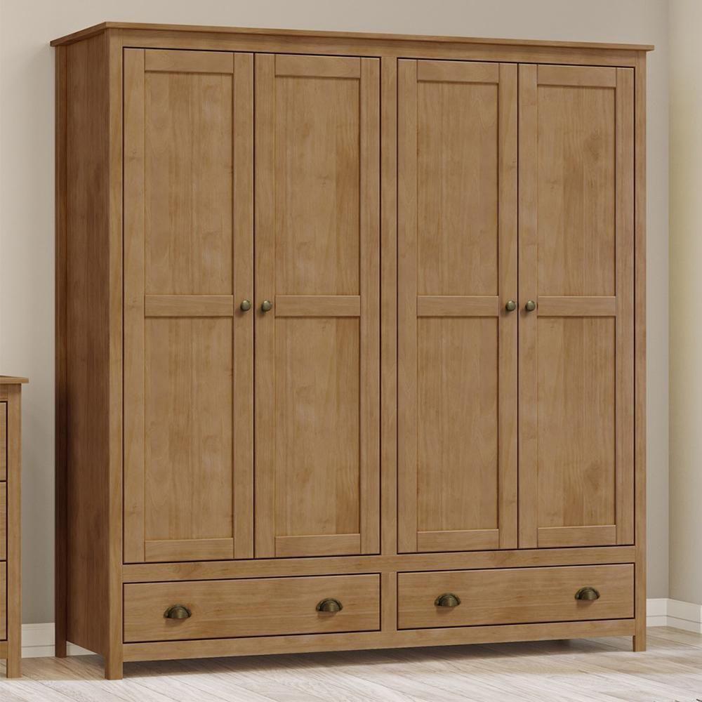 Guarda Roupa Solteiro Topázio 4 Portas E 2 Gavetas Freijó - Finestra Móveis Freijó - 2