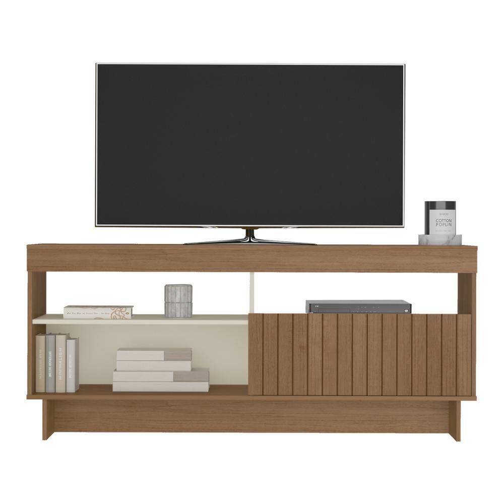 Rack Para Tv Até 65 Polegadas 160cm Com 1 Porta Multimóveis Cr45320 Cinamomo/off White Cinamomo/off White - 2