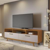 Rack Para Tv Até 70 Polegadas Cristal Jcm Cinamomo Off White - 2