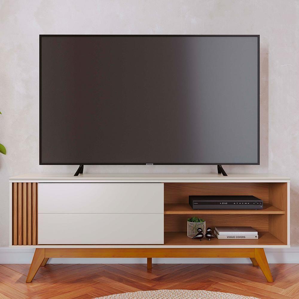 Rack Bancada Otawa Off White Matte-freijó Para Tv Até 65? - Colibri Off White Matte-freijó - 2