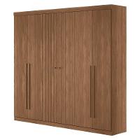 Guarda Roupa Casal Buriti Ripado 6 Portas Jatobá - Santos Andirá Jatobá - 1