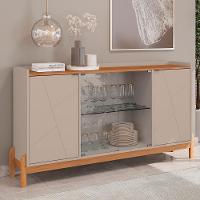 Buffet Aparador Bari 4 Portas Off White-cedro - Casa D Off White-cedro - 3