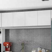 Armário Aéreo Andréia 150 Cm 4 Portas Branco Ajl - 5