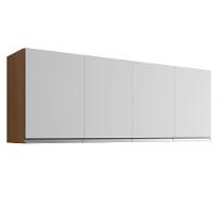 Armário Aéreo Andréia 150cm 4 Portas Amêndoa-branco - Ajl Móveis Amêndoa-branco - 1