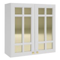Armário Aéreo Firenze 80cm 2 Portas Branco Com Vidro Reflecta - Indékes Branco - 1