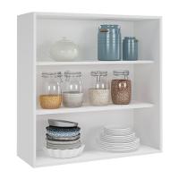 Armário Aéreo Firenze 80cm 2 Portas Branco Com Vidro Reflecta - Indékes Branco - 2