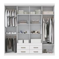 Guarda Roupa Casal Nápoles 8.4 8 Portas 4 Gavetas Branco - Santos Andirá Branco - 3