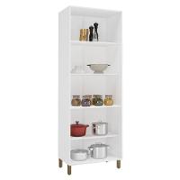 Paneleiro Firenze 80cm 4 Portas Branco Com Vidro Reflecta - Indékes Branco - 2