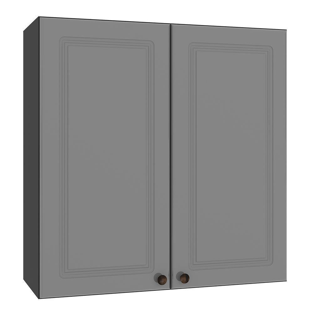 Armário Aéreo Firenze 80cm 2 Portas Chumbo-titânio - Indékes Chumbo-titânio - 1