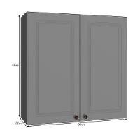 Armário Aéreo Firenze 80cm 2 Portas Chumbo-titânio - Indékes Chumbo-titânio - 3