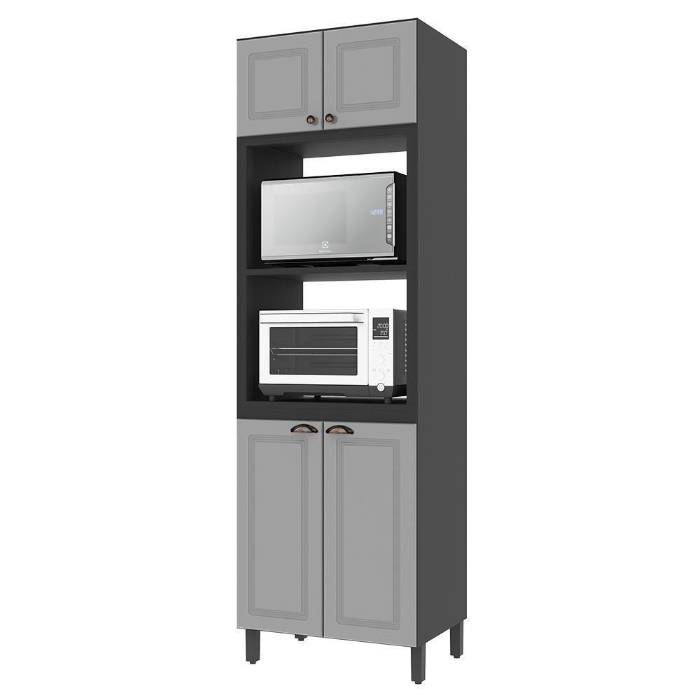 Torre Quente Firenze 70cm 2 Fornos 4 Portas Chumbo-titânio - Indékes Chumbo-titânio - 1