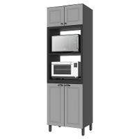 Torre Quente Firenze 70cm 2 Fornos 4 Portas Chumbo-titânio - Indékes Chumbo-titânio - 1