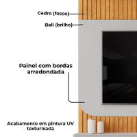 Painel Para Tv 65 Pol 1 Porta 150 Cm Tom Cedro Bali Dj Moveis Cedro Bali - 5