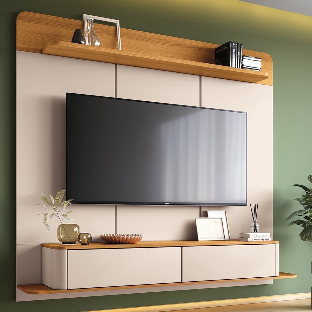 Home Suspenso Galax Off White-cinamomo Para Tv Até 70? - Hb Móveis Off White-cinamomo - 2