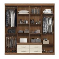 Guarda Roupa Casal Nápoles 8.4 8 Portas 4 Gavetas Jatobá-areia Com Espelho - Santos Andirá Jatobá-areia - 3