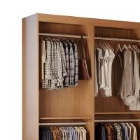 Guarda Roupa Closet Light Com 3 Prateleiras Moderna Imbuia - 6
