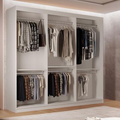 Guarda Roupa Closet Light Com 3 Prateleiras Moderna Branco