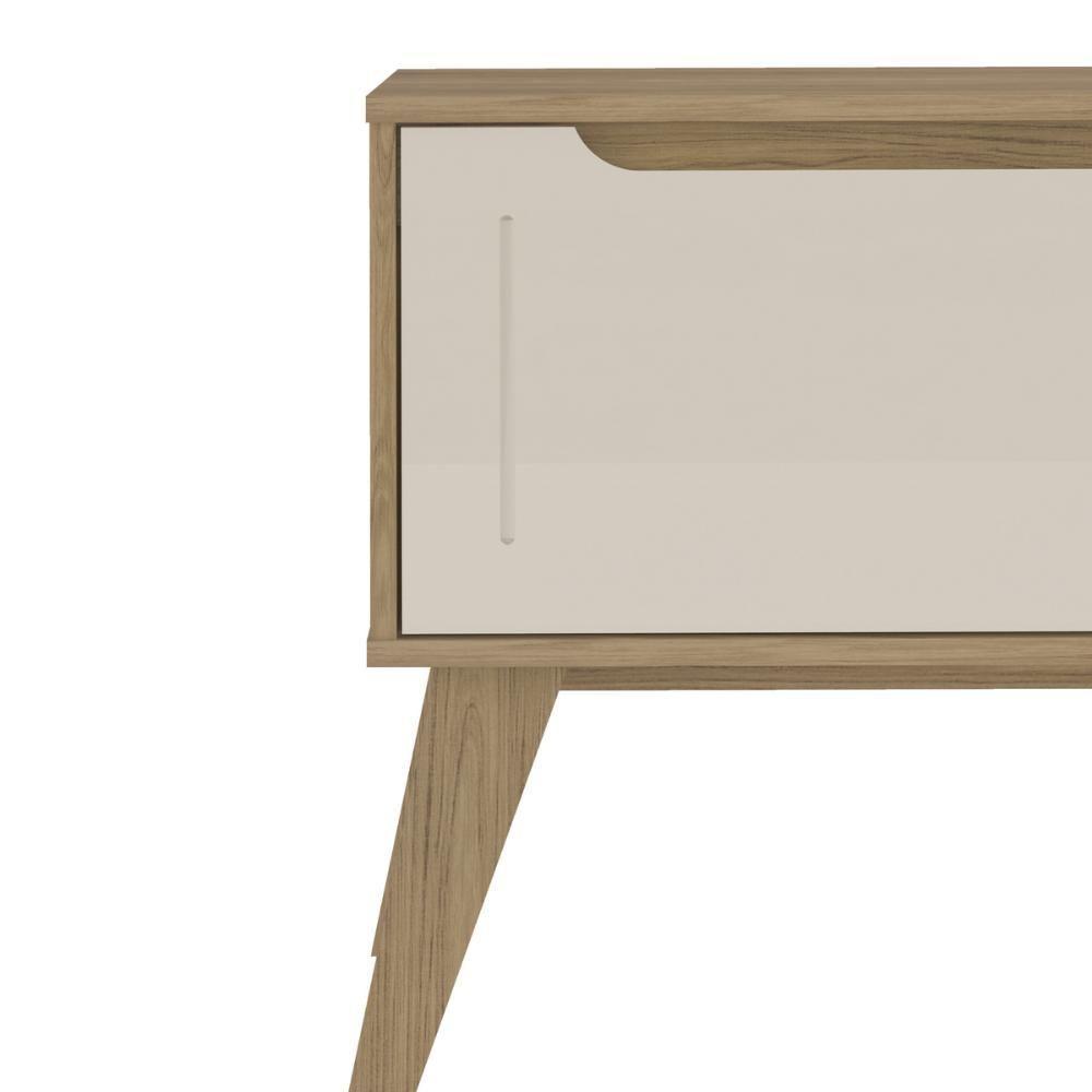 Rack Para Tv Até 60 Polegadas 134cm Com Pés Retrô 1 Porta Multimóveis Cr45323 Carvalho/off White Carvalho/off White - 6