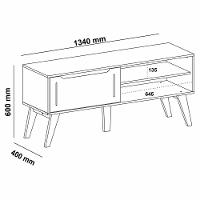 Rack Para Tv Até 60 Polegadas 134cm Com Pés Retrô 1 Porta Multimóveis Cr45323 Carvalho/off White Carvalho/off White