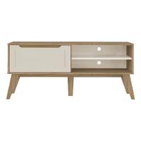 Rack Para Tv Até 60 Polegadas 134cm Com Pés Retrô 1 Porta Multimóveis Cr45323 Carvalho/off White Carvalho/off White - 7