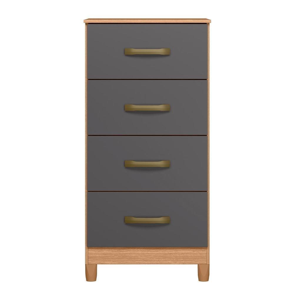 Cômoda Mobi 4 Gavetas Freijó-titanium - Móveis Albatroz Freijó-titanium - 3