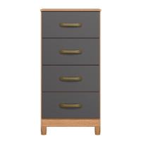 Cômoda Mobi 4 Gavetas Freijó-titanium - Móveis Albatroz Freijó-titanium - 3