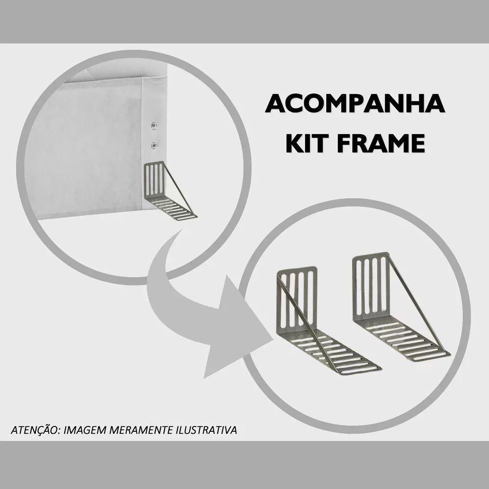 Cabeceira Opala Cama Box Queen 160Cm Linho Cinza - 3