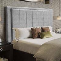 Cabeceira Opala Cama Box Queen 160Cm Linho Cinza - 1