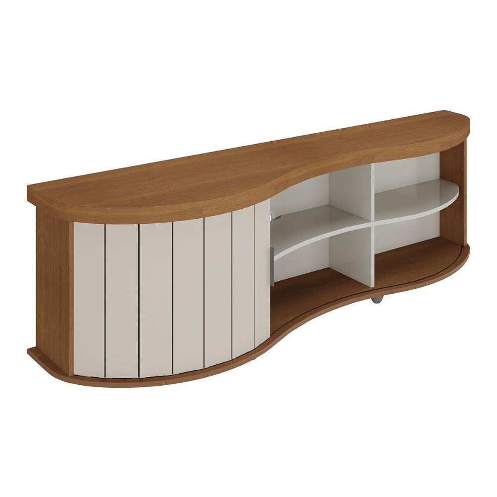 Rack Para Tv Até 75 Polegadas 180cm Com 1 Porta Flex Multimóveis Cr45324 Cinamomo/off White Cinamomo/off White - 5