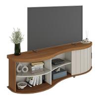 Rack Para Tv Até 75 Polegadas 180cm Com 1 Porta Flex Multimóveis Cr45324 Cinamomo/off White Cinamomo/off White - 7