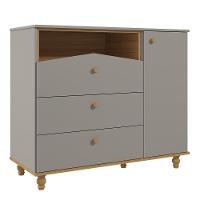 Cômoda Infantil Casinha 1 Porta E 3 Gavetas Fendi-nature - Permóbili Baby Fendi-nature - 1