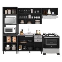 Cozinha Modulada Firenze 4 Peças Com Torre Quente 2 Fornos Chumbo-titânio - Indékes Chumbo-titânio - 3