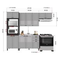 Cozinha Modulada Firenze 4 Peças Com Torre Quente 2 Fornos Chumbo-titânio - Indékes Chumbo-titânio - 4