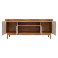 Rack Bancada Adria 158cm Off White-cedro Para Tv Até 60? - Casa D Off White-cedro - 3