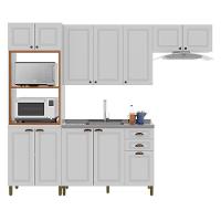 Cozinha Modulada Firenze 4 Peças Com Torre Quente 2 Fornos Branco - Indékes Branco - 1