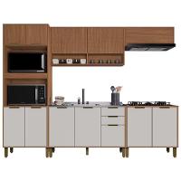 Cozinha Modulada Toronto 5 Peças Com Balcão 120cm Sem Tampo Freijó-off White - Indékes Freijó-off White - 1