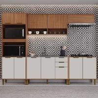 Cozinha Modulada Toronto 5 Peças Com Balcão 120cm Sem Tampo Freijó-off White - Indékes Freijó-off White - 2