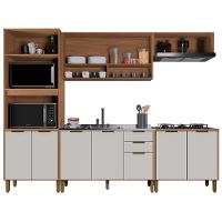 Cozinha Modulada Toronto 5 Peças Com Balcão 120cm Sem Tampo Freijó-off White - Indékes Freijó-off White - 4