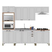Cozinha Modulada Firenze 5 Peças Com Torre Quente 2 Fornos Branco - Indékes Branco - 1