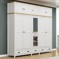 Guarda Roupa Casal Topázio 10 Portas E 3 Gavetas Branco-freijó Com Espelho - Finestra Móveis Branco-freijó - 2