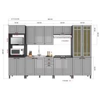 Cozinha Modulada Firenze 6 Peças Com Torre Quente 2 Fornos Chumbo-titânio - Indékes Chumbo-titânio - 4