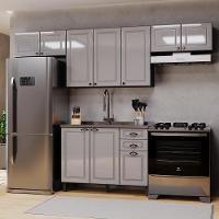 Cozinha Modulada Firenze 4 Peças Com Aéreo 120cm Chumbo-titânio - Indékes Chumbo-titânio - 2