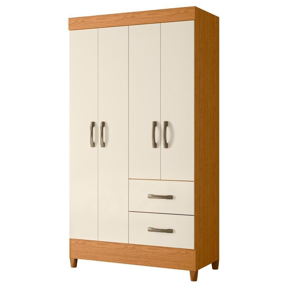 Guarda Roupa Mobi 4 Portas E 2 Gavetas Cinamomo-off White - Móveis Albatroz Cinamomo-off White - 1