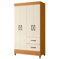 Guarda Roupa Mobi 4 Portas E 2 Gavetas Cinamomo-off White - Móveis Albatroz Cinamomo-off White - 1