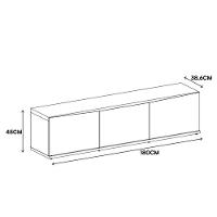 Rack Bancada Eros 180cm Cedro-branco Para Tv Até 60? - Casa D Cedro-branco - 5