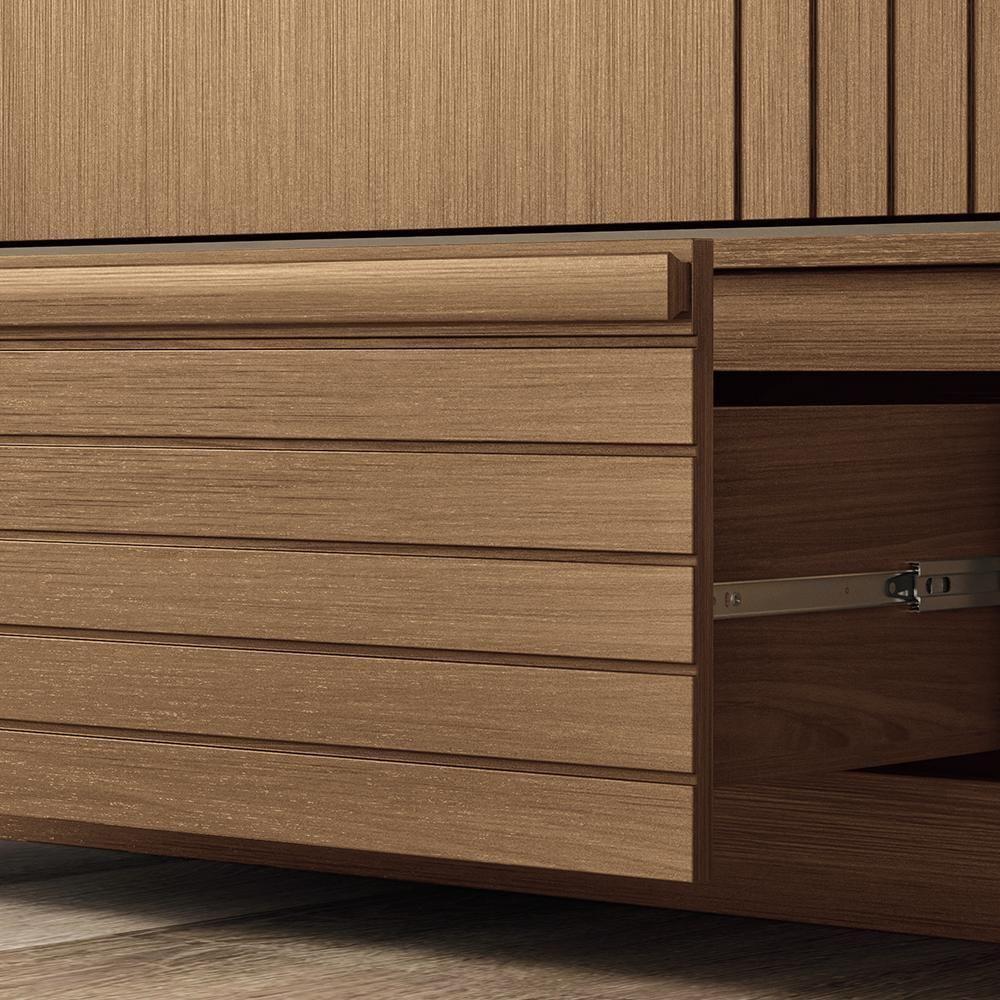 Guarda Roupa Democrata 3 Portas Deslizantes Flex Jatobá-areia Com Espelho - Santos Andirá Jatobá-areia - 3