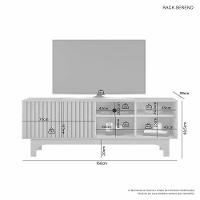 Rack Para Tv Até 70 Polegadas Sereno Ripado Jcm Cinamomo Off White - 3